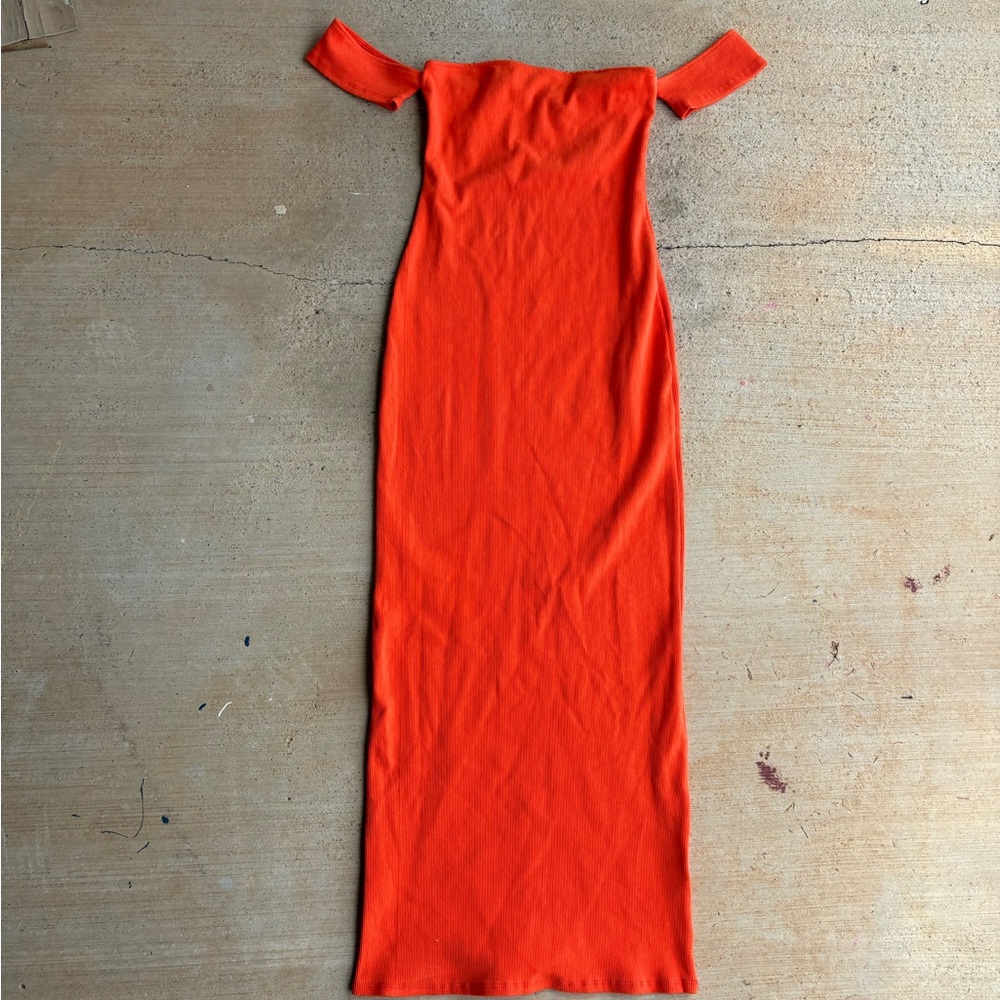 Urban Outfitters Orange Bodycon Maxi Dress